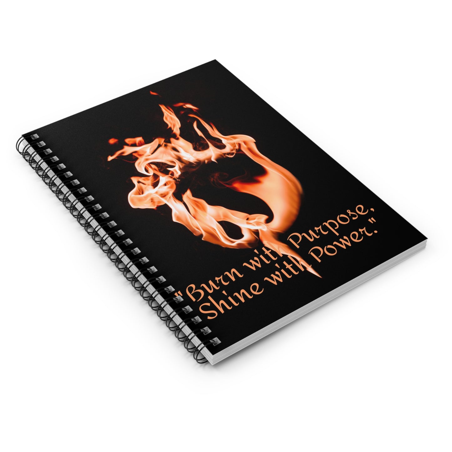 Flaming Skull Quote Spiral Notebook | Ruled Journal