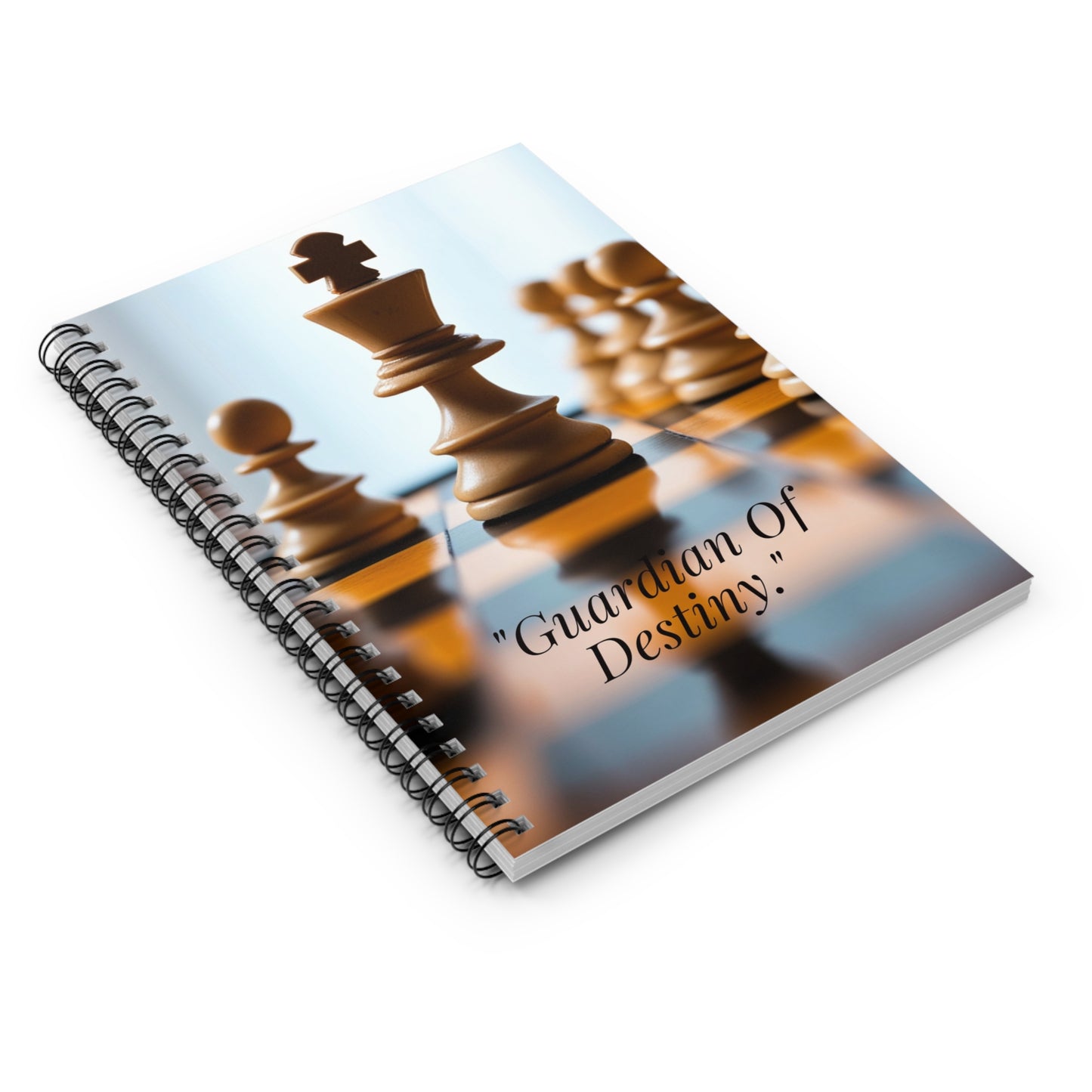 Guardian of Destiny Chess Pieces Notebook | Spiral Ruled Journal