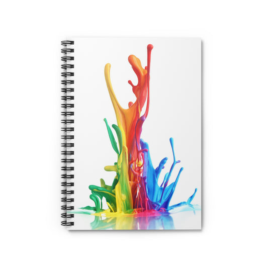 Color Splash Paint Splash Spiral Notebook | Ruled Line