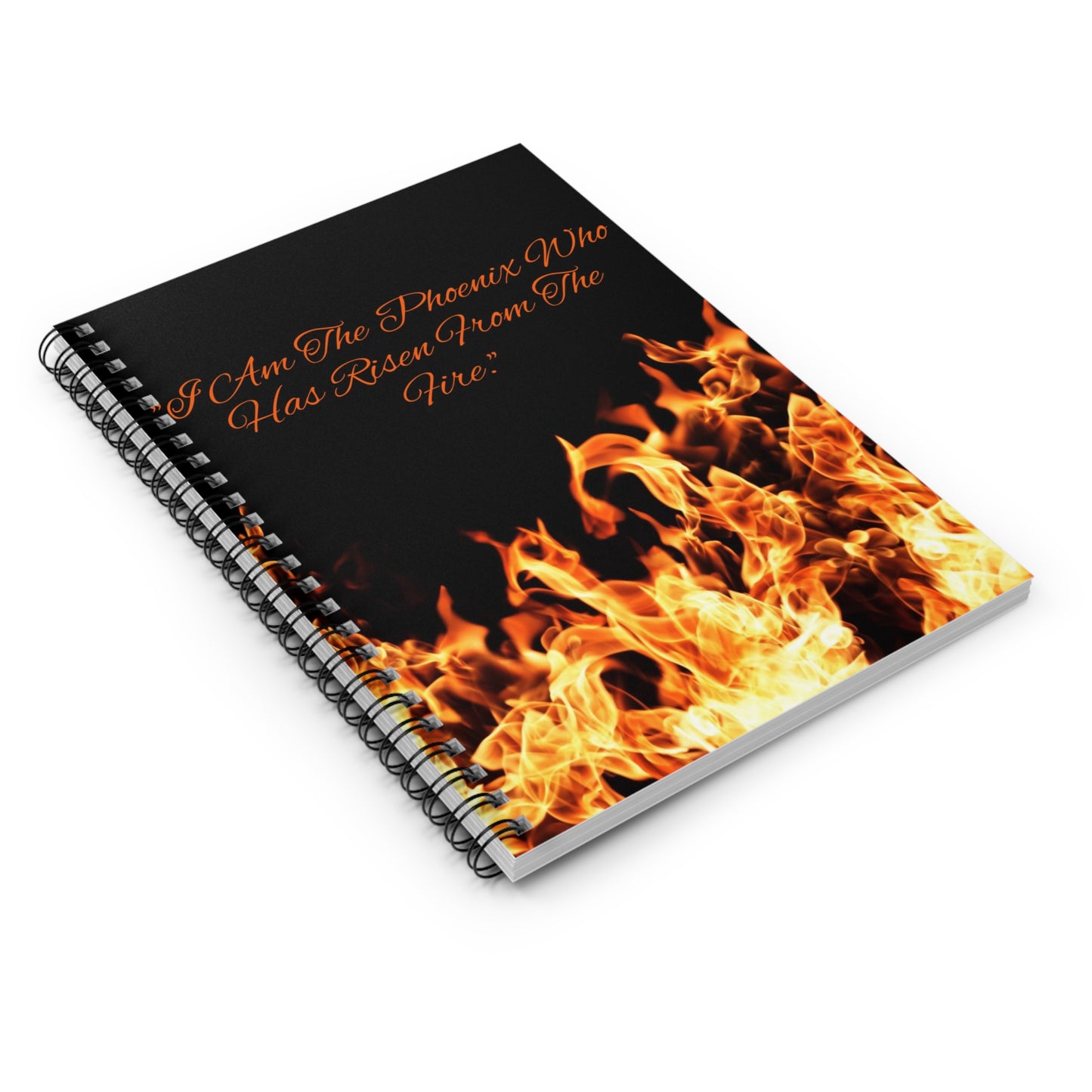 Phoenix Flames Inspirational Quote Spiral Notebook | Ruled Journal