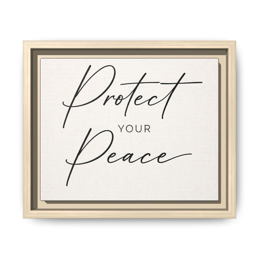Protect Your Peace Framed Canvas Wall Art