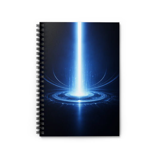 Blue Energy Beam Notebook spiral notebook | sci-fi light beam journal