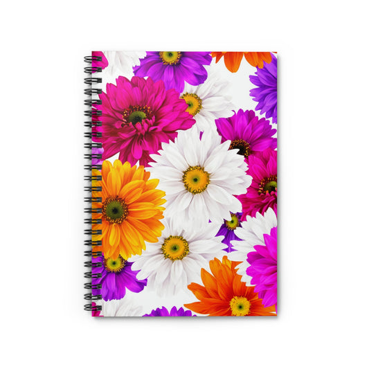 Bright Daisy Floral Spiral Notebook | Ruled Journal