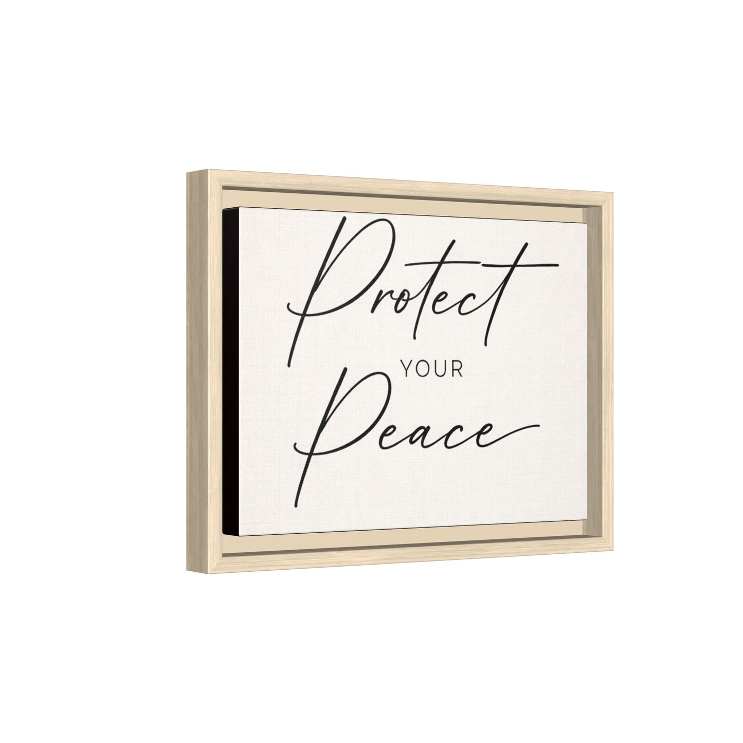 Protect Your Peace Framed Canvas Wall Art