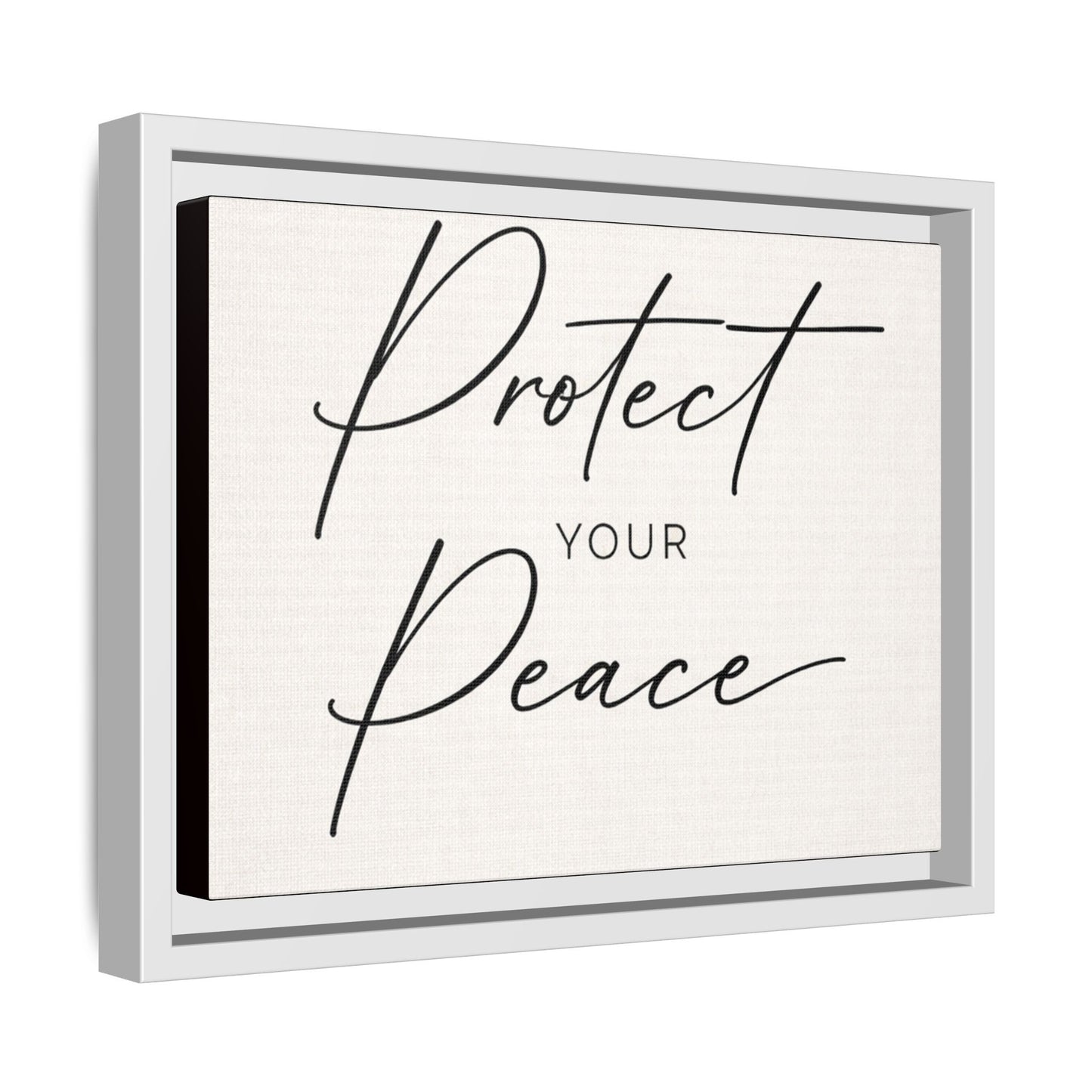 Protect Your Peace Framed Canvas Wall Art