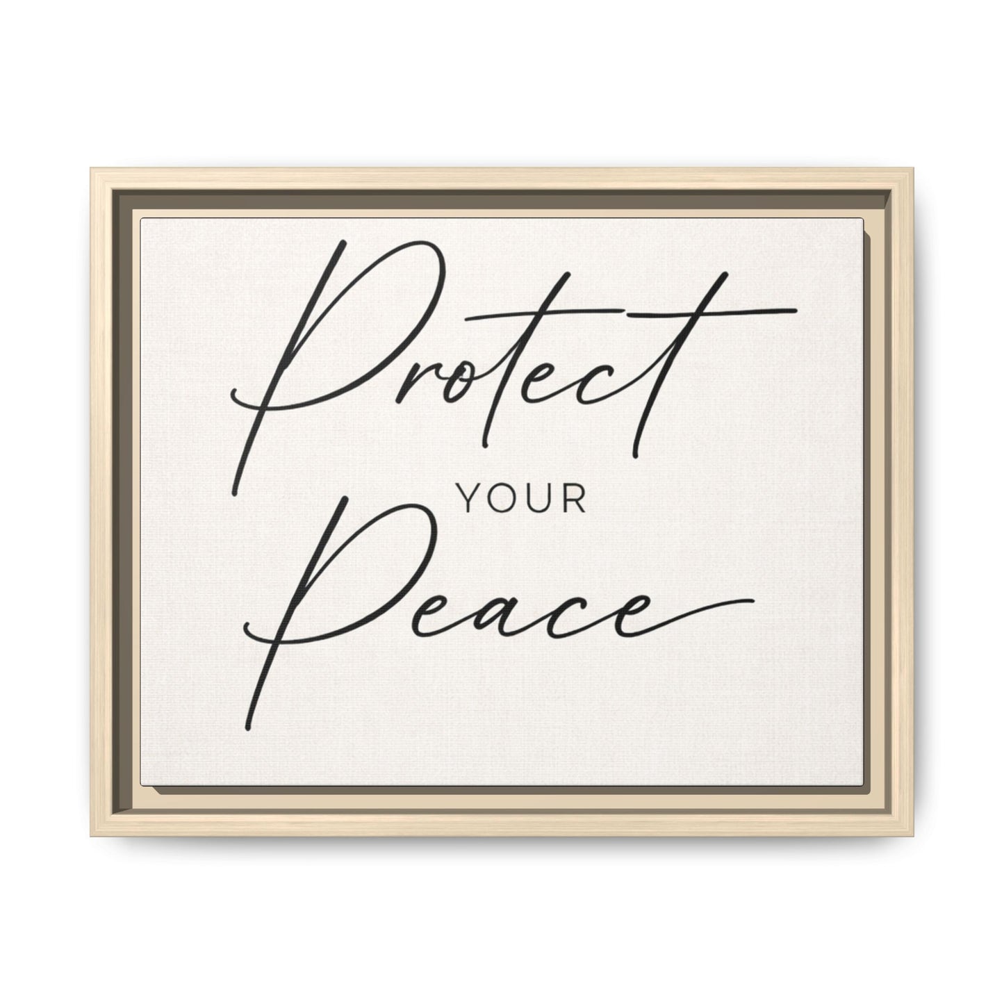 Protect Your Peace Framed Canvas Wall Art