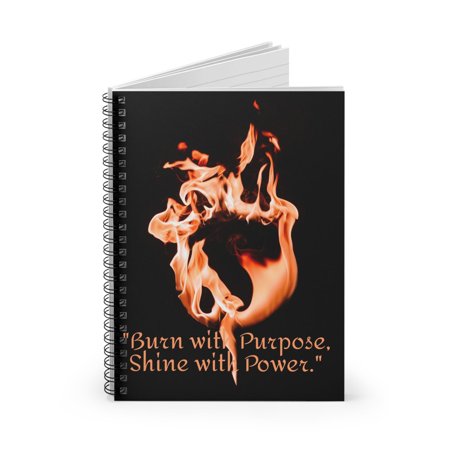Flaming Skull Quote Spiral Notebook | Ruled Journal