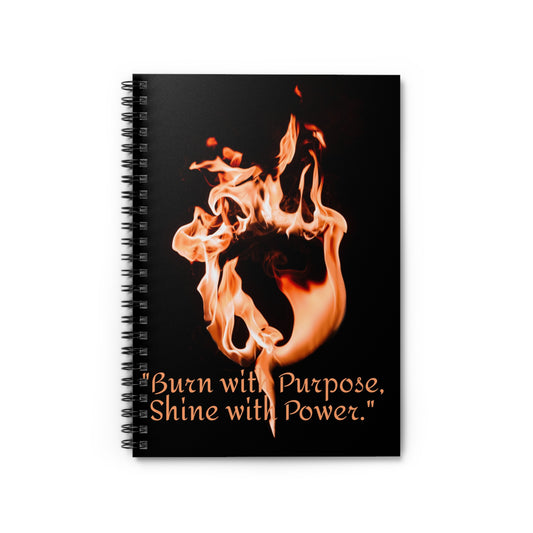 Flaming Skull Quote Spiral Notebook | Ruled Journal