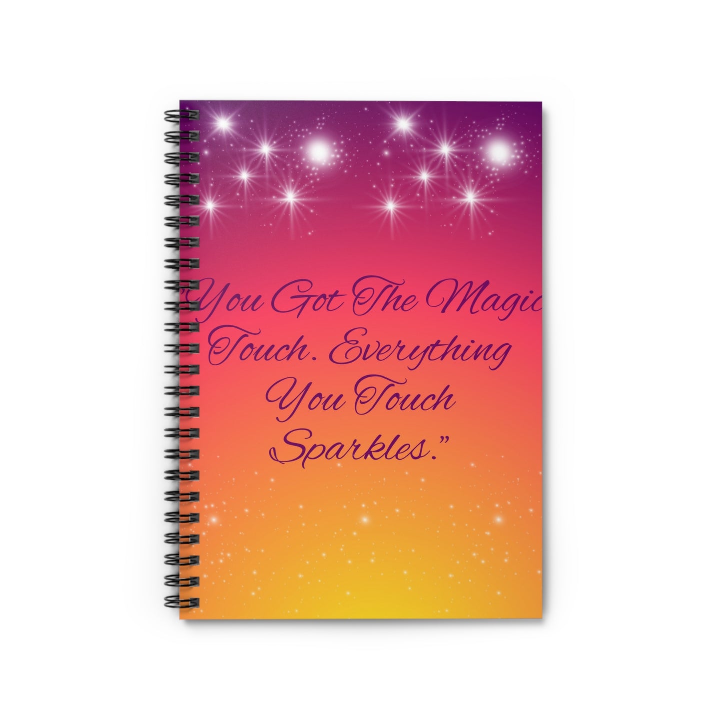 Magic Touch Sparkles notebook | Spiral Notebook