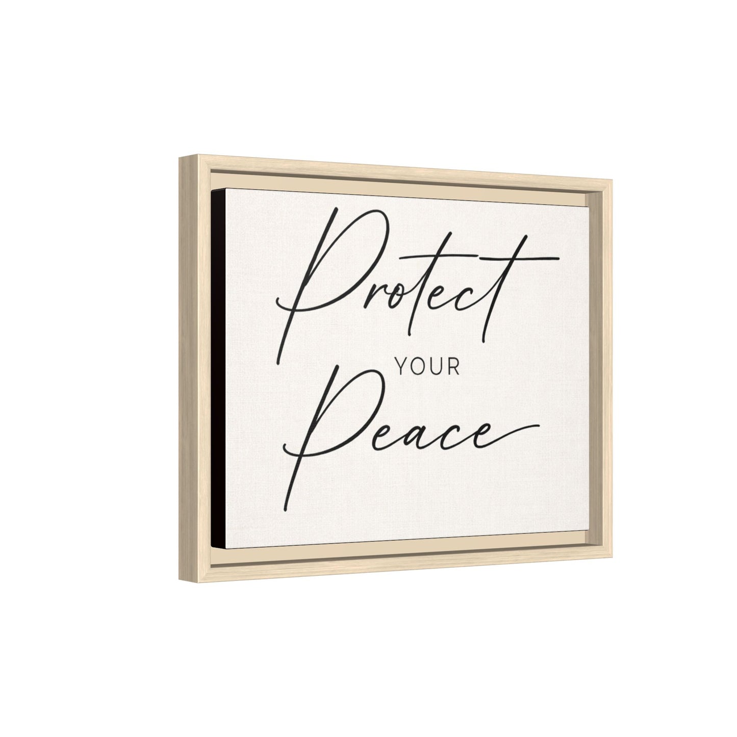 Protect Your Peace Framed Canvas Wall Art