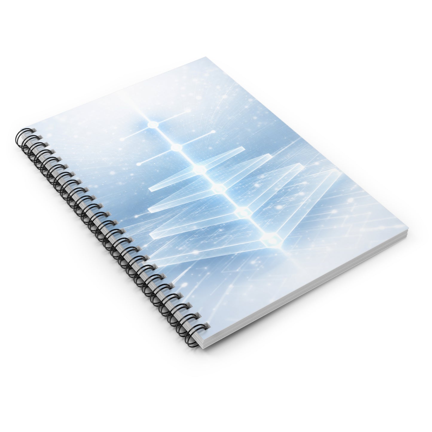 Glowing Geometric Tree Spiral Notebook | Ruled Journal