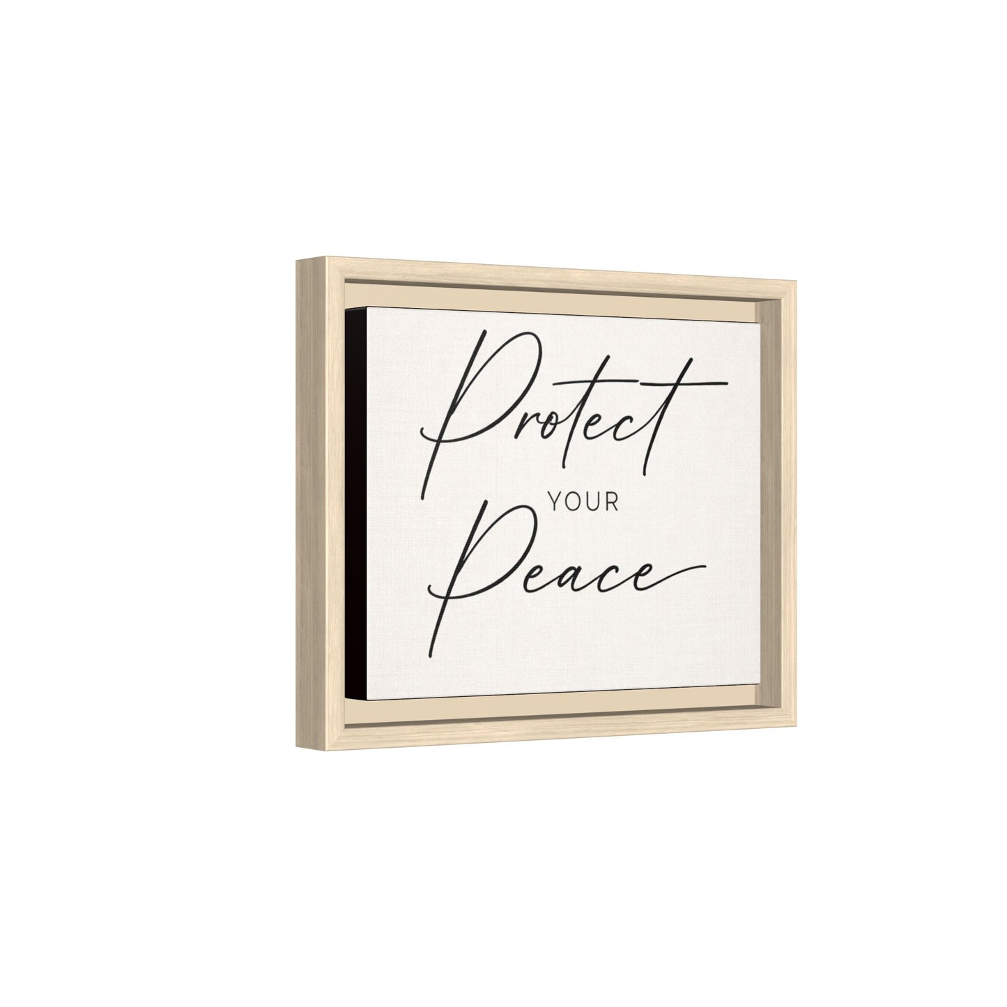 Protect Your Peace Framed Canvas Wall Art