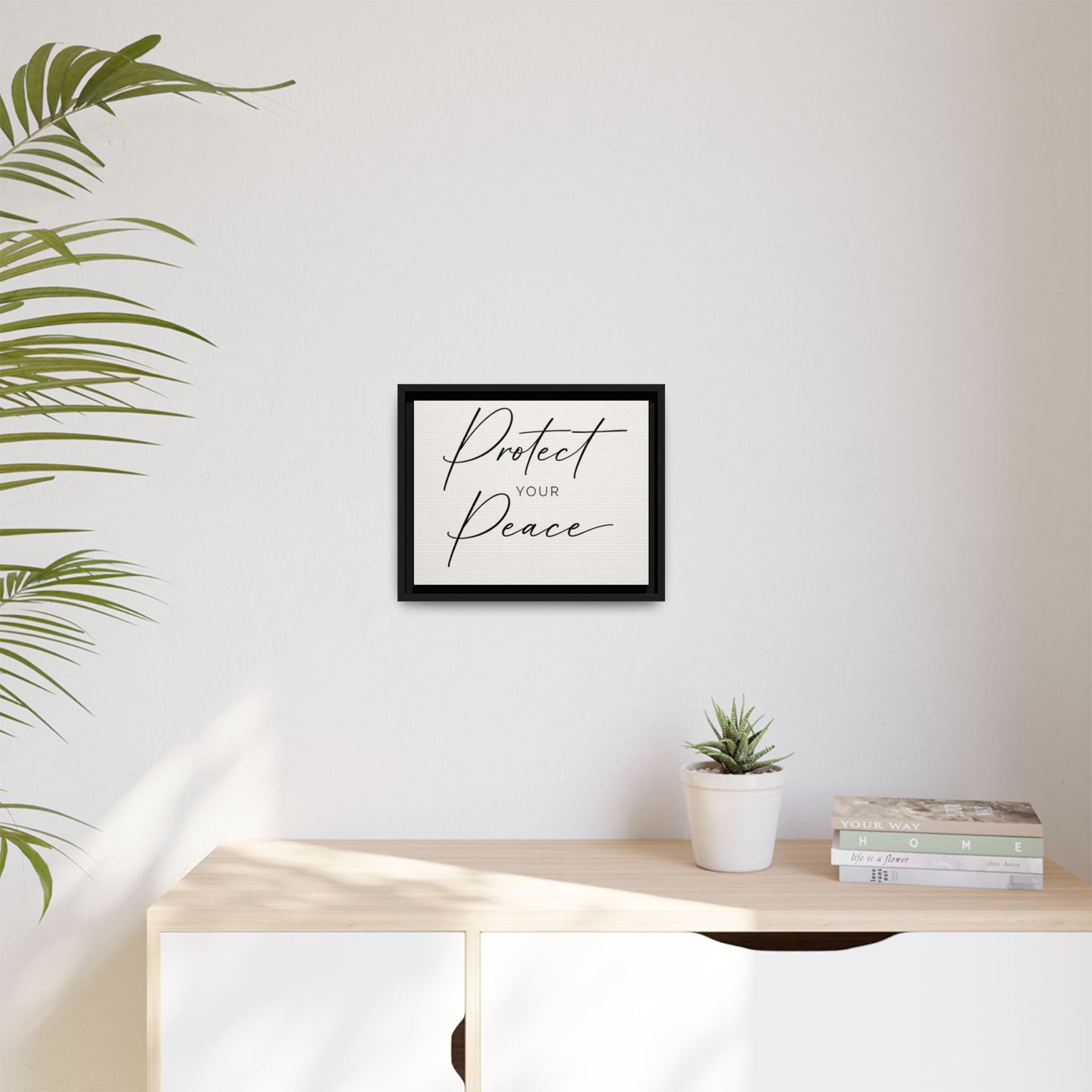 Protect Your Peace Framed Canvas Wall Art