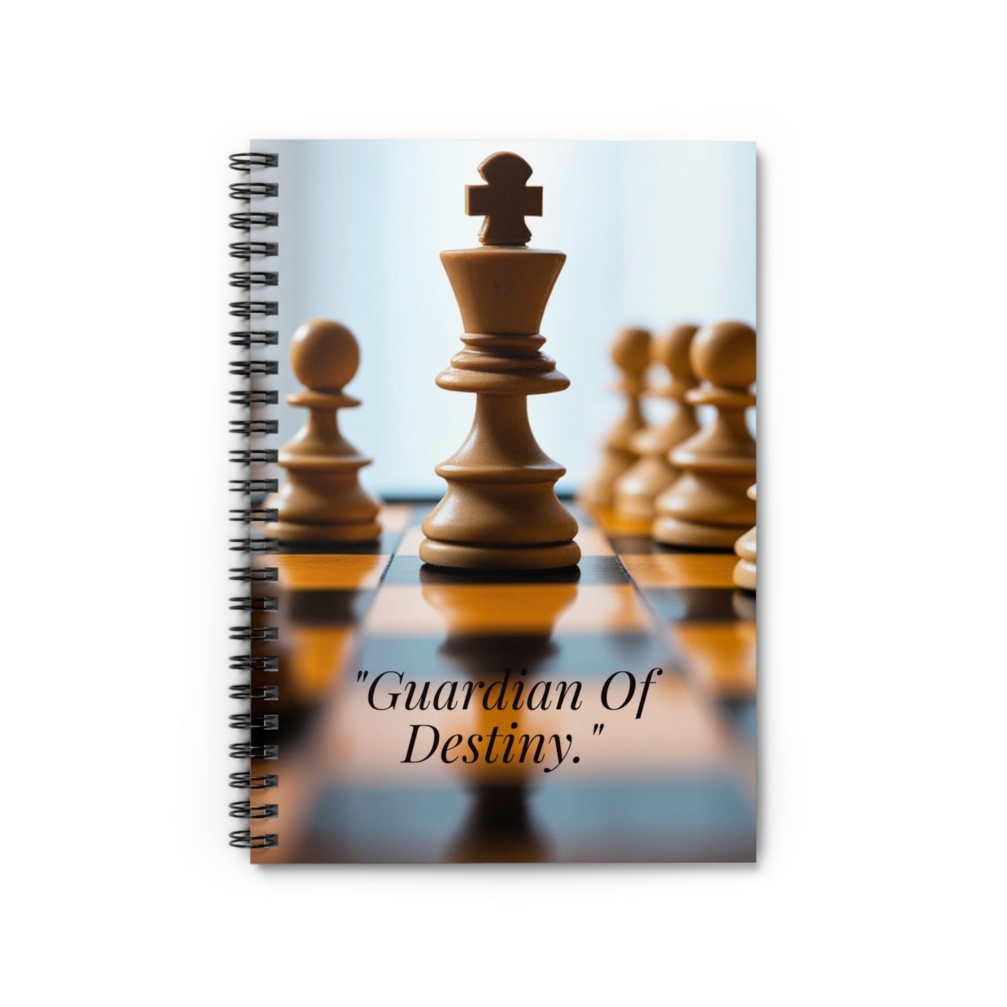 Guardian of Destiny Chess Pieces Notebook | Spiral Ruled Journal