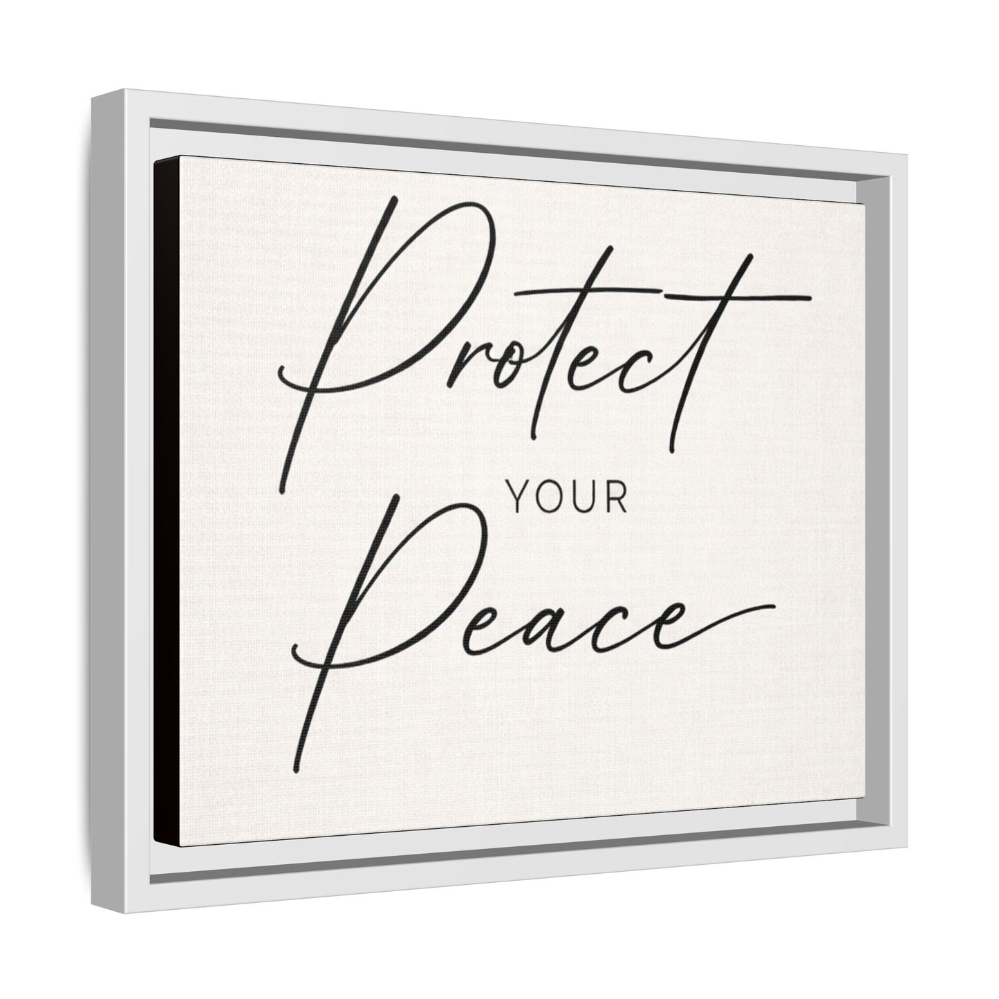 Protect Your Peace Framed Canvas Wall Art