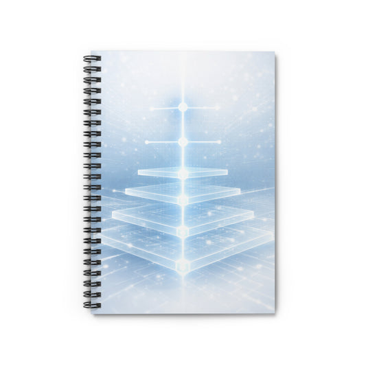 Glowing Geometric Tree Spiral Notebook | Ruled Journal