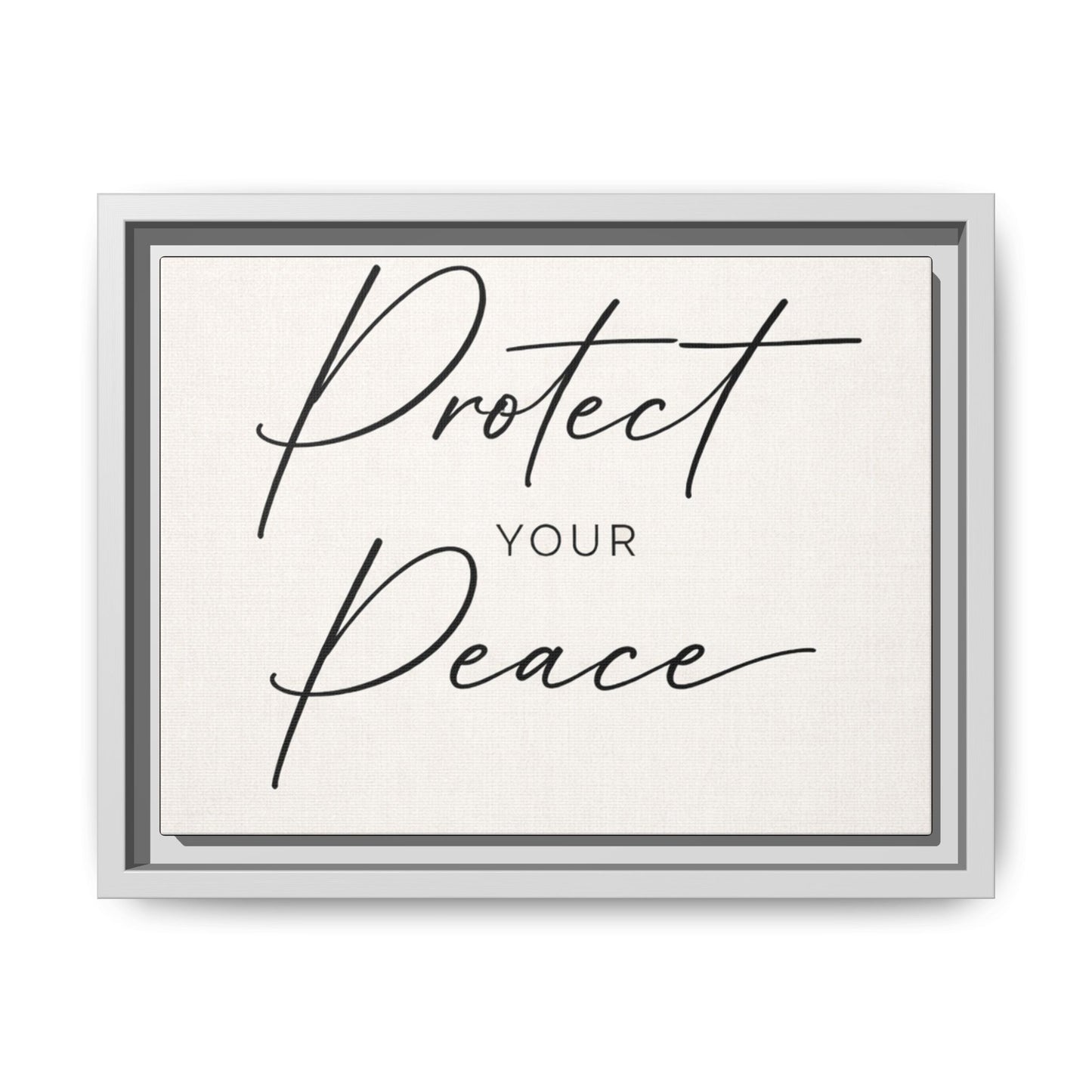 Protect Your Peace Framed Canvas Wall Art