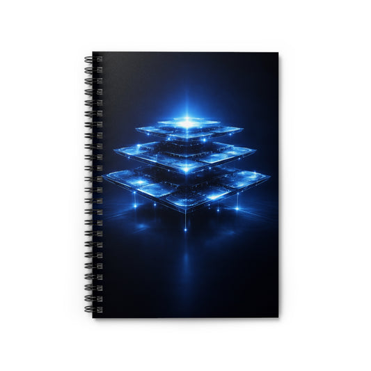 Futuristic Glowing Pyramid Spiral Notebook | Ruled Journal