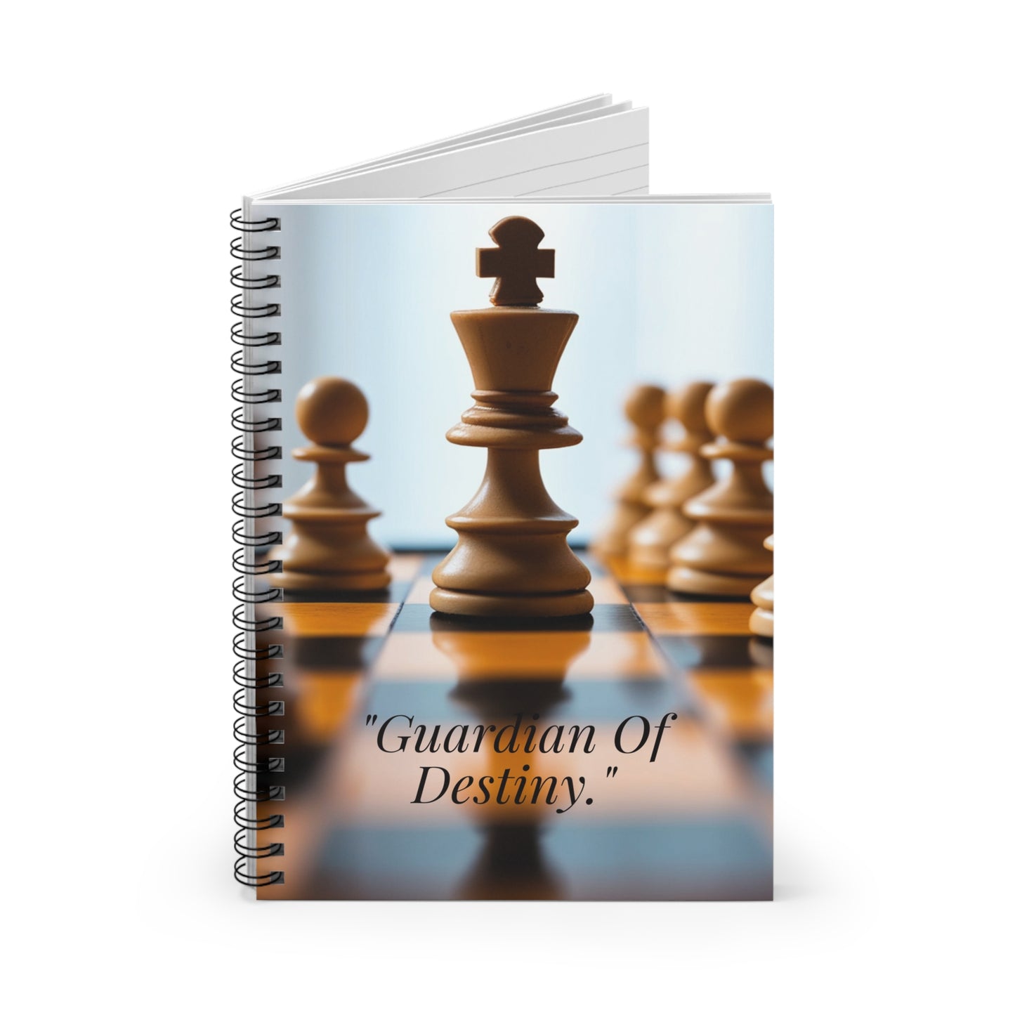 Guardian of Destiny Chess Pieces Notebook | Spiral Ruled Journal