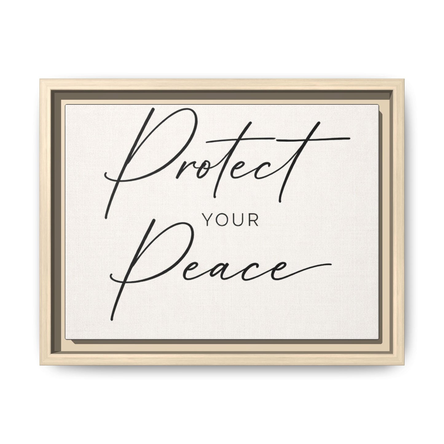 Protect Your Peace Framed Canvas Wall Art